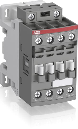 1SBH137001R1322 - CONTACTOR, 100-250VDC, 50/60HZ, 4 POLES, 2NO + 2NC AUX CONTACT, SCREW TERMINALS