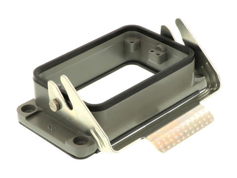 7848.7440.0 GWconnect STD - Standard, Single Lever Bulkhead Mount Housing, Die-cast Aluminum, with 1 Lever, with Gasket, Size 48B «104x62», Grey