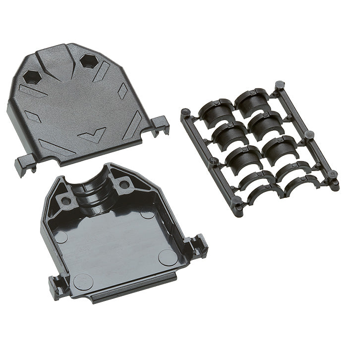 DPHB003 D-Sub Backshells 25C 2PC PLSTC BCKSHL