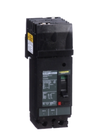 HDA260302 Circuit breaker, PowerPacT H, 30A, 2 pole, 600VAC, 14kA, I-Line, thermal magnetic, 80%, AC