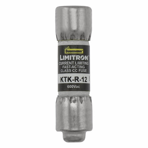 KTK-R-12 FUSE CARTRIDGE 12A 600VAC 5AG
