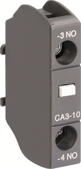 1SBN011010T1010 - AUXILIARY CONTACT BLOCK, 1NO AUX CONTACT, 4A, 50/60HZ, SCREW TERMINALS, IP20