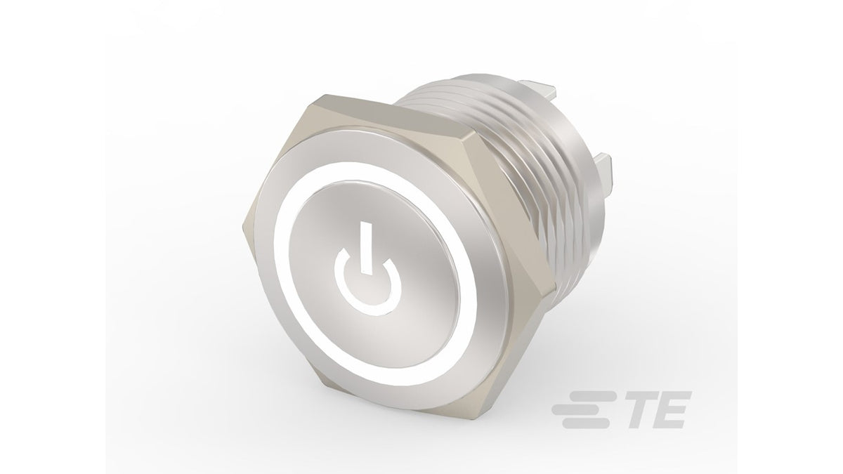 2213775-1 Pushbutton  SW AV16 SPM 0.4VA POWER LED WHITE 12V