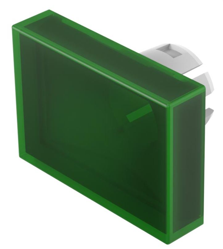 61-9331.5 CONFIG SWITCH LENS GREEN RECT