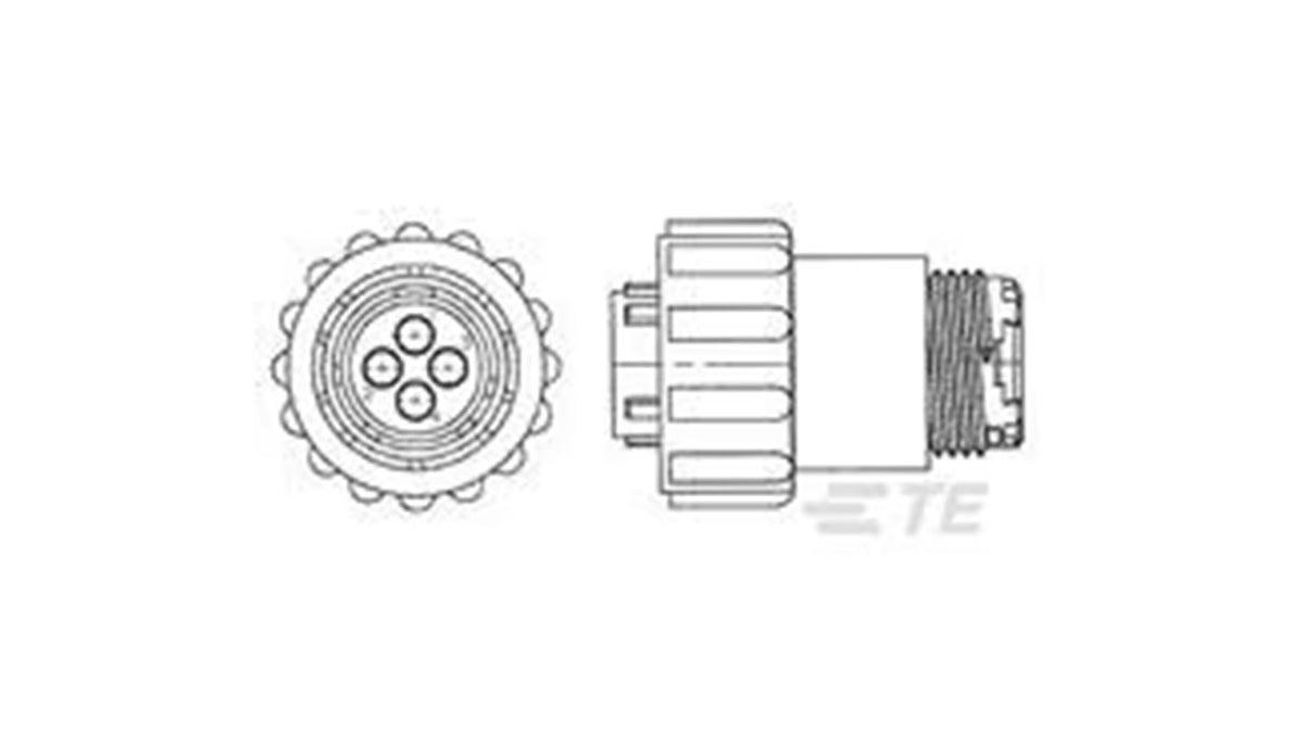 796094-2 Standard Circular Connector 4P PLUG W/O CONTACTS