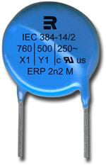 ERP610VH3150MERU Safety Capacitors 760/500V 150pF Y5T 20% X1/Y1