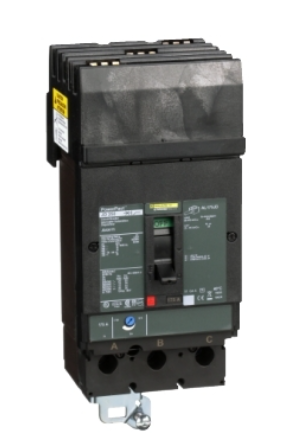 JDA36175 Circuit breaker, PowerPacT J, 175A, 3 pole, 600VAC, 14kA, I-Line, thermal magnetic, 80%, ABC