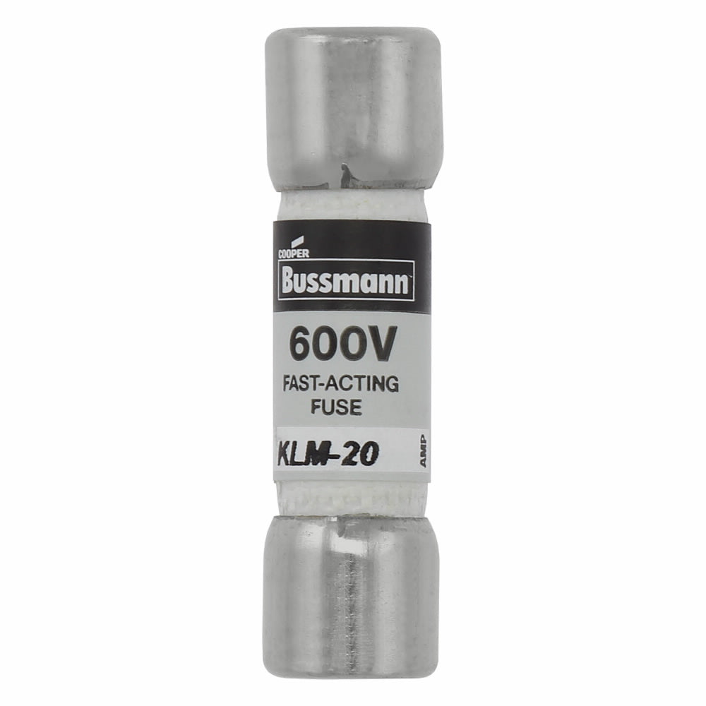 KLM-20 FUSE CARTRIDGE 20A 600VAC/VDC 5AG