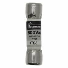 KTK-3 FUSE, CARTRIDGE, 3A, 10X38MM, FAST ACTING