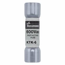KTK-6 FUSE, CARTRIDGE, 6A, 10X38MM, FAST ACTING